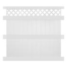 Pwpr-lat-8x8 Weatherables White Water Resistant Ashton Vinyl Privacy Fence Panel Kit