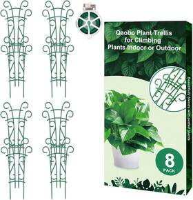 Qaobo 445038175123 Indoor Plant Trellis For Climbing Plants 8 Pack Garden Potted