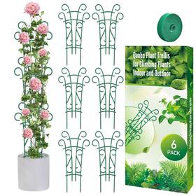 Qaobo S-trellis-06 6 Pack Indoor Plant Trellis For Potted Plants Stackable Garden Trellis