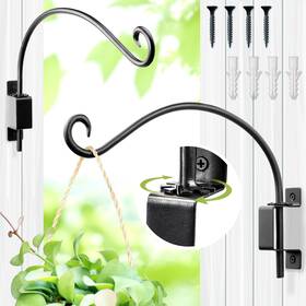 Qiang Ni B0f7rbbnqd Plant Hanger Outdoor 16inch Bird Feeder Bracket Garden Patio Decor 2 Pa