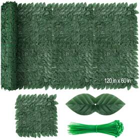 Qiaokaiyan 977390391763 Artificial Ivy Privacy Fence Screen Outdoor 120x60ftft Realistic Green Wall