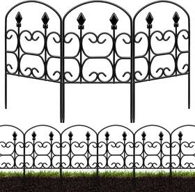 Qiaokaiyan A04-jtcx-wl-garden 24in H X 10.83ft L Decorative Garden Fence - Tall Animal Barrier