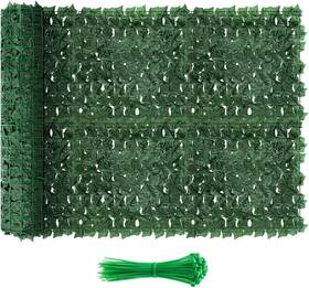 Qiaokaiyan Xh-jmdigua-1x3m-ivy Artificial Ivy Privacy Fence Screen 120x40 Inch Dense Leaf Green Wall Panel