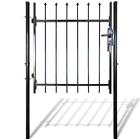 Qjv6574151653467pf Single Door Fence Gate With Spear Top