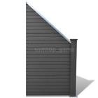 Qqe2550222478250tf Slanted Wpc Garden Fence Panel Gray