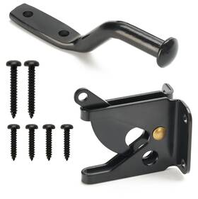 Qh938 Qualihome Self Locking Automatic Gravity Lever Fence Gate Latch Steel Black Balck