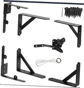 Quvapsiy Jl-01 2 Pack Heavy Duty Anti-sag Gate Kit - Corner Brace Bracket For Wooden Fence 2pc