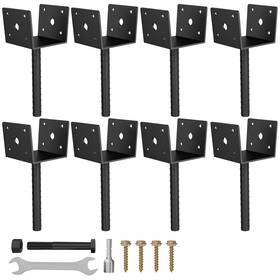 Post02 Qzer 4x4 Post Base For Concrete 8 Pack 13-ga Steel U Shape Fence Holder Hea