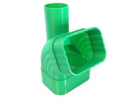 Rain Merch 741030752667 Rainwater Collection System For 2x3 Downspouts Green Pla Cylindrical Gutter