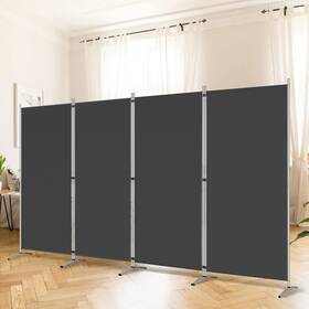 Rantila Sl29004bk 4 Panel Room Divider 6 Ft Tall Folding Privacy Screen Dividers