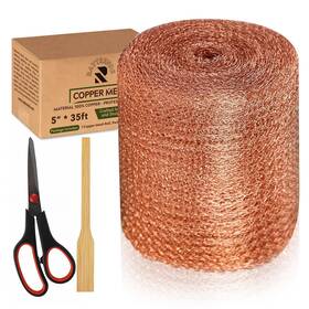 Raytrends 198168240427 Copper Mesh Rodent Control Kit 5 Inch X 35ft Rustproof Wool Blend Di Raytrends 198168240427 Copper Mesh Rodent Control Kit 5 Inch X 35ft Rustproof Wool Blend Di