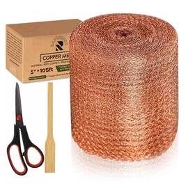 Cm-001 Raytrends Copper Mesh Rodent Control Kit 5 Inch X 105ft For Mice Defense With Tools