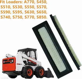 Recmod 7176099 2pc Fresh Air Filters For Bobcat Skid Steer Loader And Excavator Models