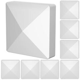Rectoo Fc08 8 Pack 5 X Pvc Vinyl Fence Post Cap Flat Pyramid Made From Black