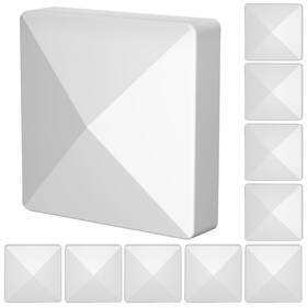 Rectoo Fc09 10 Pack 5x5 Vinyl Fence Post Caps White Pvc Decorative Pyramid Cover For Fen