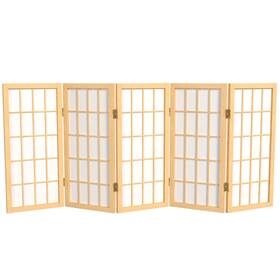 Red Lantern Wp24-nat-5p 2 Ft. Short Desktop Window Pane Shoji Screen - Natural 5 Panels Panel