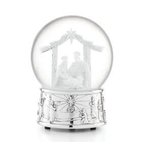 890725 Reed & Barton And Nativity Musical Snow Globe