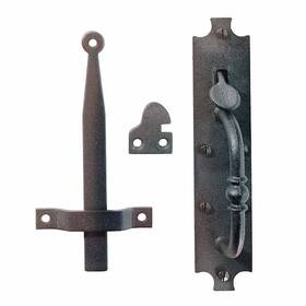 B003ghnh8g Renovators Supply Manufacturing Black Cast Iron Norfolk Door Latch - 8 Inch Tall Thumb For Gates And Doors