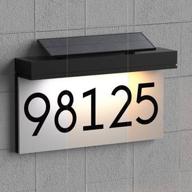 Reveforly 764867177885 House Numbers Address Plaques For Houses Solar Powered Adjustable Panel