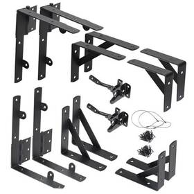 Zj05-2p Rfsmlmy 2 Sets Gate Kit Corner Brace Bracket Heavy Duty Anti Sag Frame