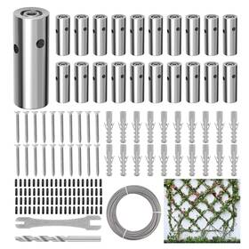 Riayer Wt002 Wire Trellis Kit For Climbing Plants Outdoor - 20-set Wall Mounted Wi