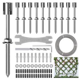 Riayer Wt004 Trellis Kit Garden Plant Support System 10 Sets T316 Stainless Steel Cable P