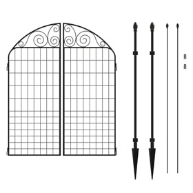 Rockdale 41.9 In. Black Steel Fence Gate