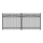 Rs60b10172dd Jerith Black Washington Aluminum Double Drive Fence Gate 766463013185