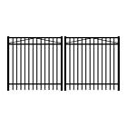 Rs60b20260dd Jerith Black Jefferson Aluminum Double Drive Fence Gate 766463014359