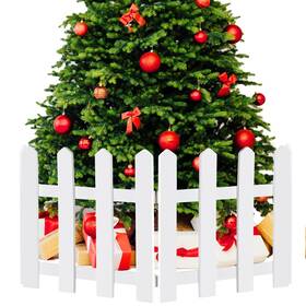 Rd0372 Ruodon 6 Pack Thick Christmas Tree Fences White Wooden Picket Fen