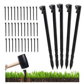 Ruppence 251146452 55 Pcs Landscape Edging Anchor Stakes 8.5 In Heavy Duty Plastic Garden Stake
