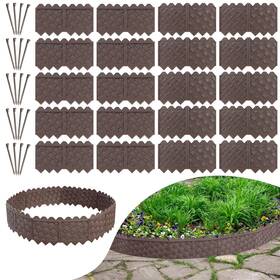 Ruppence Gb-44239 20-pack Weaving Flower Bed Garden Edging Borders 20 Ft - No Dig Border Edgi