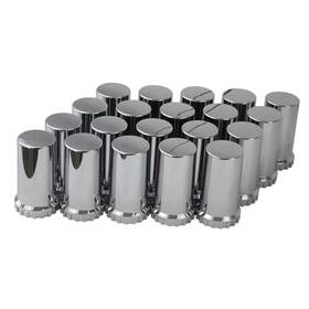 Tg-sacnc20 Ruyudeshui 33mm By 3 3/4in Cylinder Lug Nut Covers Thread On Flat Top Abs Chromed Plastic