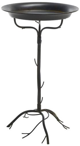 Safavieh Pat5032e Outdoor Collection Nigel Victorian Black Rust Wrought Iron Bird Bath