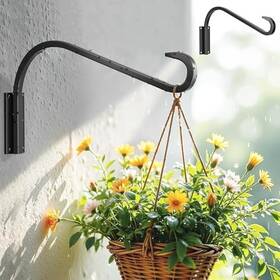 Saffruff B0dqwhbzjh 16 Inch 2-pack Wall Mount Plant Hangers - Indoor/outdoor Heavy Duty Hooks