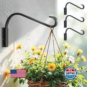 Saffruff B0dqx1m859 12 Inch 4-pack Heavy Duty Wall Mount Plant Hangers Indoor/outdoor