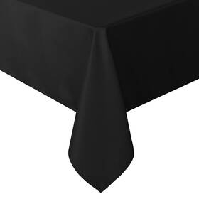 Sancua 150zb-5478-heise Rectangle Tablecloth 78 X 54 Stain Wrinkle Resistant Polyester Black