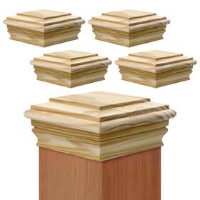 Sasylvia Cha-sasylvia-3136 4 Pcs Wooden Post Caps Cedar Fence Rot Resistant Decorative Tops F