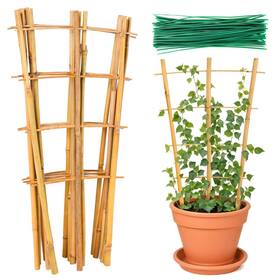 Sawowkuya D-bamboo-trellis-24pack Bamboo Trellis 24pack 16 Inch Small Plant Wood For Climbing P