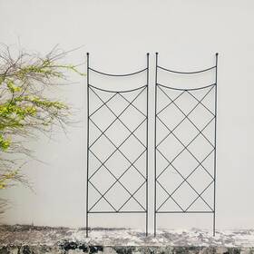 Scendor 975210901826 45.3 Inch H X 15 W Metal Garden Trellis For Climbing Plants Black Iron