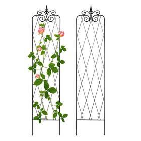 Scendor Garden 970617613495 2 Pack 71 Inch H X15 W Trellis Black For Climbing Plants O