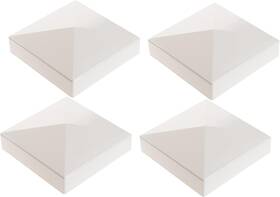 Sedmoon 313114149146 4inch Vinyl Pyramid Style Fence Post Cap 4 Inch X