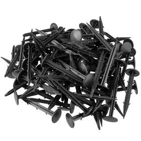 Sehoi 746433134324 300 Pack 4 Inches Plastic Garden Landscape And Spikes Black Stak