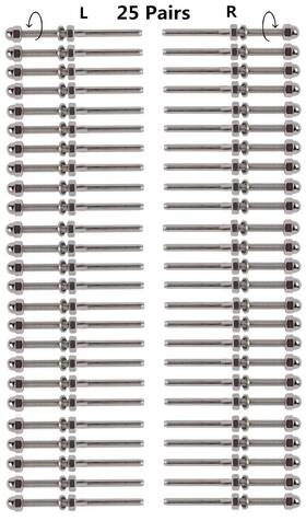 Senmit Tt-50 Threaded Terminal Stud End Stainless Steel Stair Railing For 1/8 Inch Cable Deck