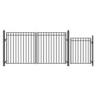 Set12x4madd Aleko Madrid Style Dual Black Driveway Gate Pedestian 655222805102