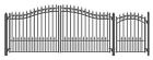 Set12x4prad Aleko Prague Dual Swing Driveway Gate With Pedestrian