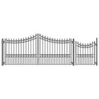 Set14x4mosd Aleko Moscow Style Iron Wrought Dual Driveway Combo 655222805225