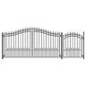 Set14x4prad Aleko Driveway Dual Swing Gate Pedestrian Door Steel Yard Home