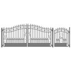 Set16x4vend Aleko Venice Style Iron Wrought Dual Driveway Combo 655222805454