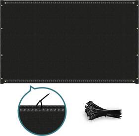 Bm-kfr065000 Shade&beyond Privacy Fence Screen 6ft X 50ft Black Heavy Duty Mesh Netting W